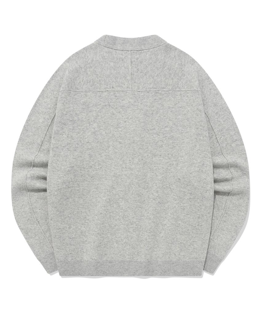 COVERNAT Authentic C Logo Cardigan Melange Gray