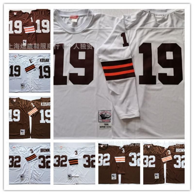 Cleveland Browns Retro Football Jersey 32 19MN NFL Style Fan Apparel Men Sports Team Support