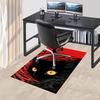 1pc Black Cat Carpet Anti Slip Polyester Floor Mat for office,Bedroom