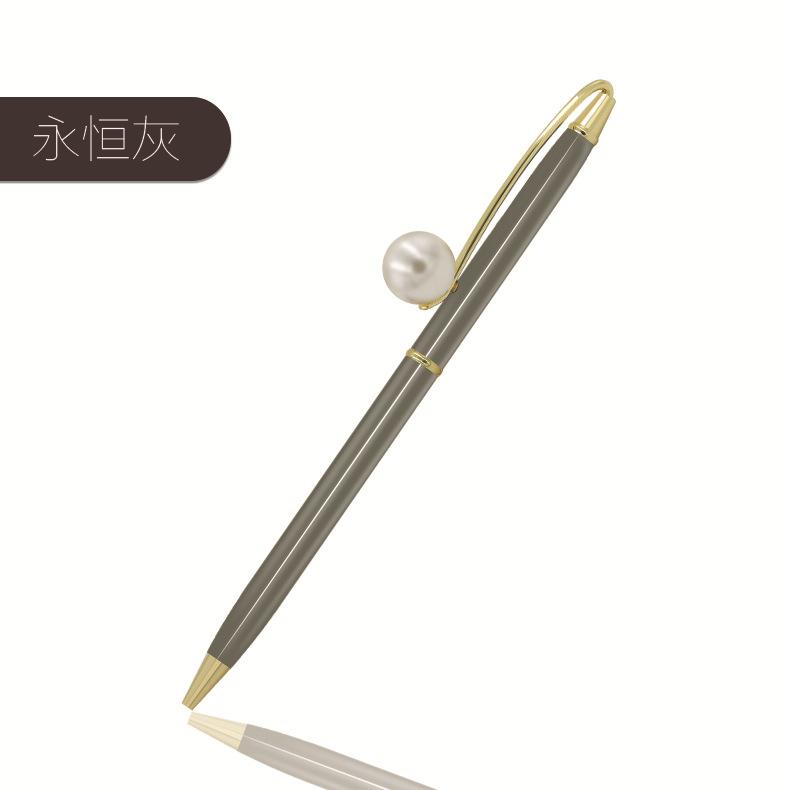 Creative Pearl Ballpoint Pen Pearl Embellishment Pen Holder Queen Scepter Metal Gift Advertising Pen Customization