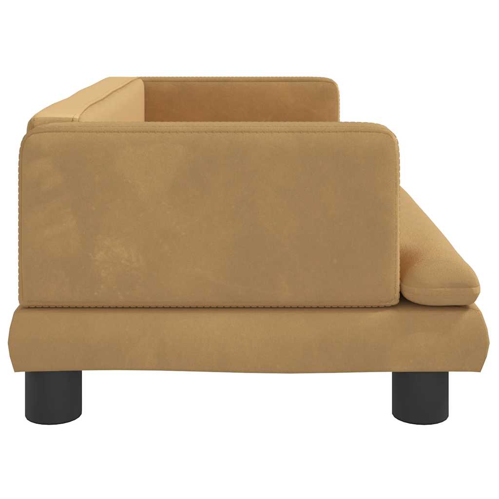 Kids Sofa Brown 80x45x30 Cm Velvet