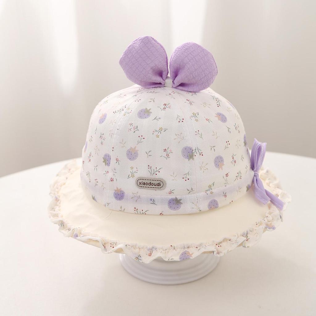 Stylish Baby Girl Spring/Autumn Sun Protection Bucket Hat for Infants and Toddlers