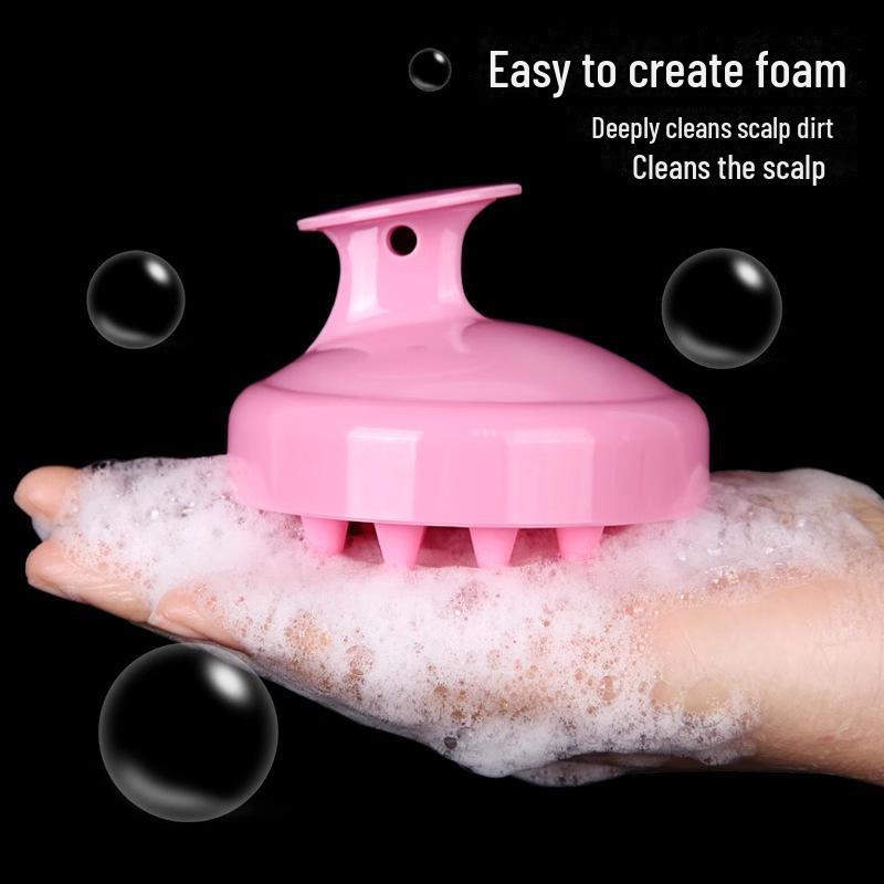 Silicone Scalp Massage Brush with Anti-Dandruff and Anti-Itch Properties for Haircare and Meridian Massage