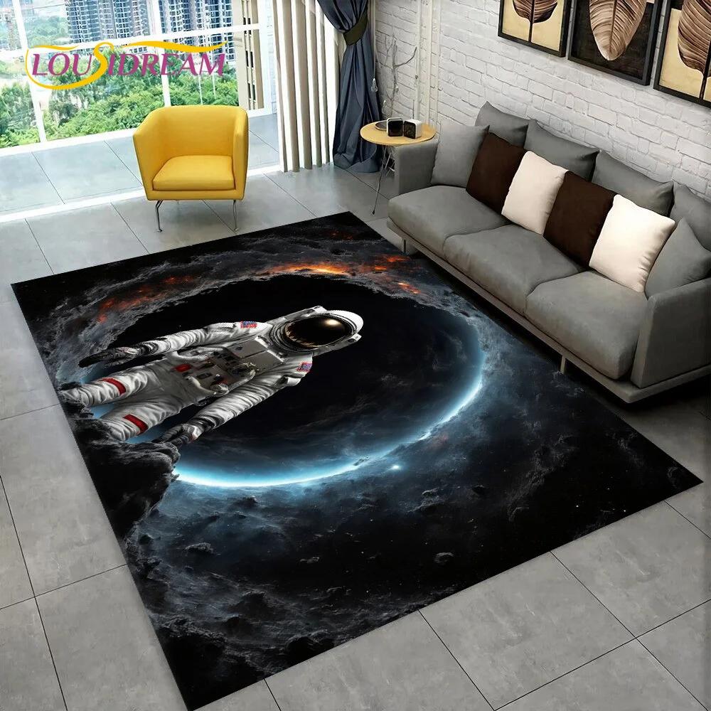 Astronaut Dream Universe Spaceman Weltraum Cartoon Teppich Teppich für Schlafzimmer Wohnzimmer Sofa Dekoration, Große Dekor Bodenmatte