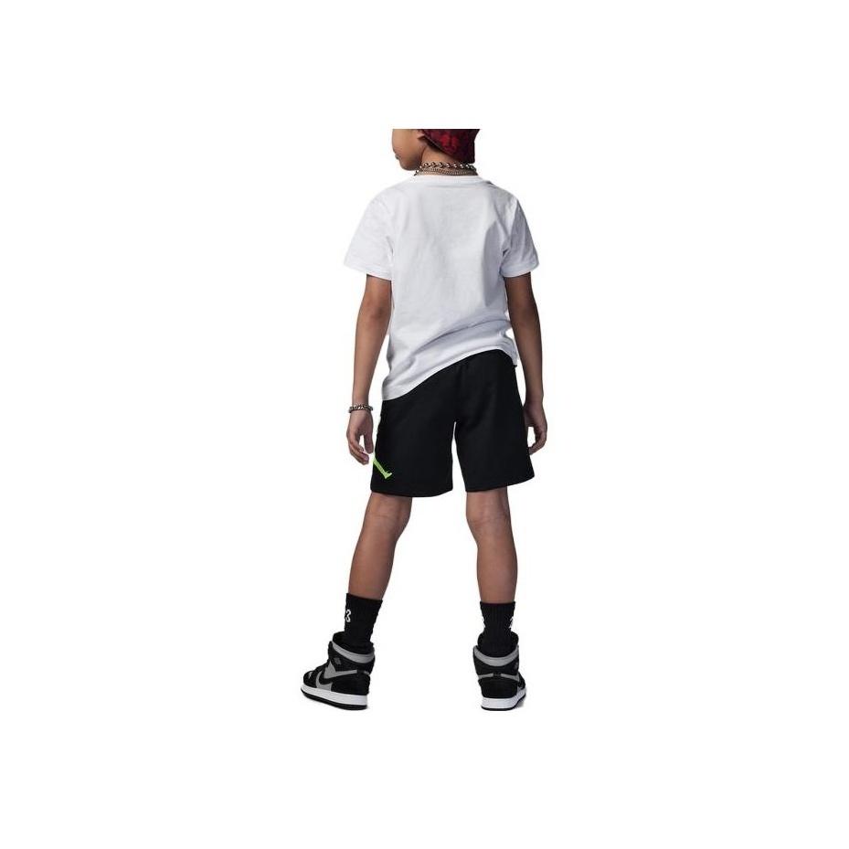 Jordan Letter Logo Print Crew Neck Short Sleeve T-Shirt And Straight Leg Shorts Casual Sports Set Kids sets FQ0575-010
