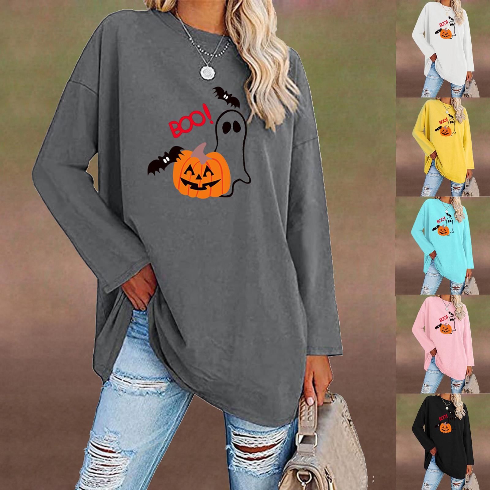 

Женская футболка с круглым вырезом и длинным рукавом, однотонный свободный топ