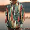 Women's Fashion Sweatshirt Printed Casual Hooded Sweatshirt With Pockets