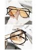 Unisex Myopia-Compatible Sunglasses with Large Retro Frame - Xiaohongshu Style #2238