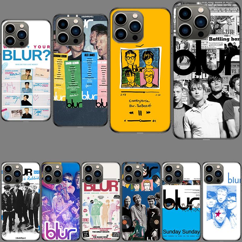 Blur Band Phone Case For Iphone 16E 15 Pro 14 Plus 17E 16 17 Pro Max Air 11 12 13 Mini Shockproof Capa Cute Cover TPU Clear
