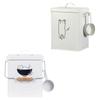 Cat Food Storage Container Dustproof Cover Iron Food Dispenser for Apartment