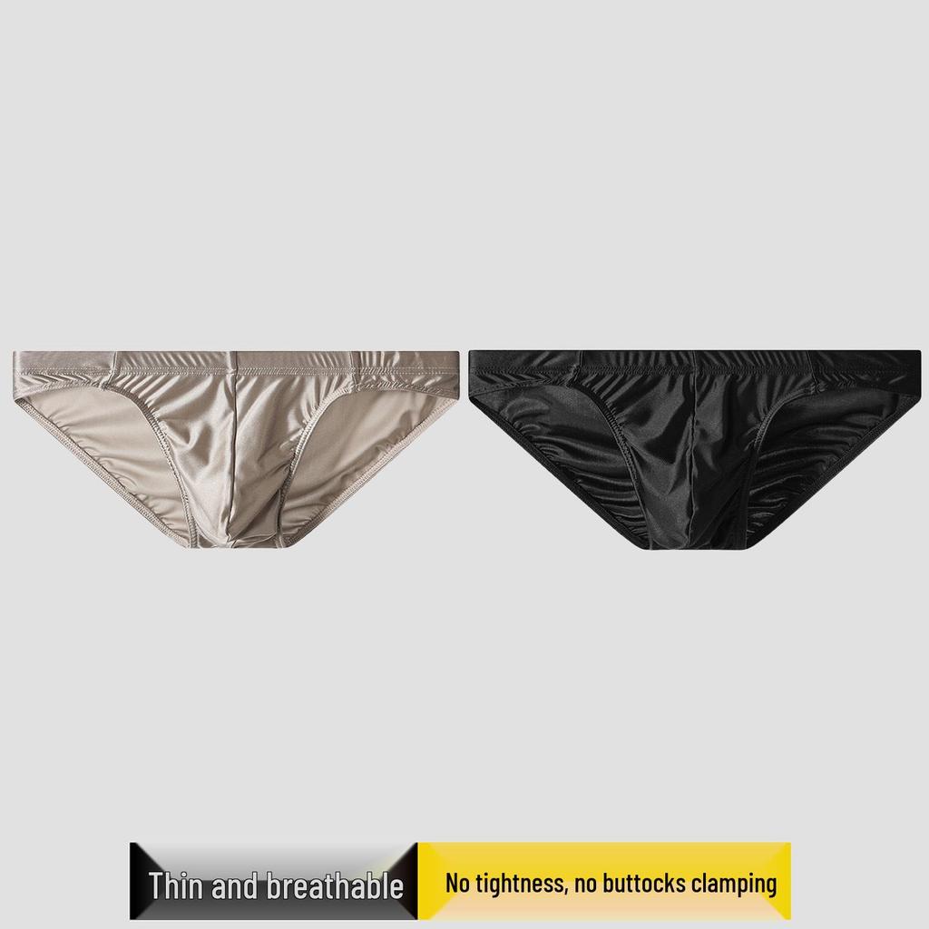 Premium Satin Men's Ice Silk Breathable Trendy Briefs