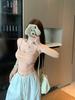 U-neck slim-fitting sling vest women's summer new casual simple and thin versatile short top