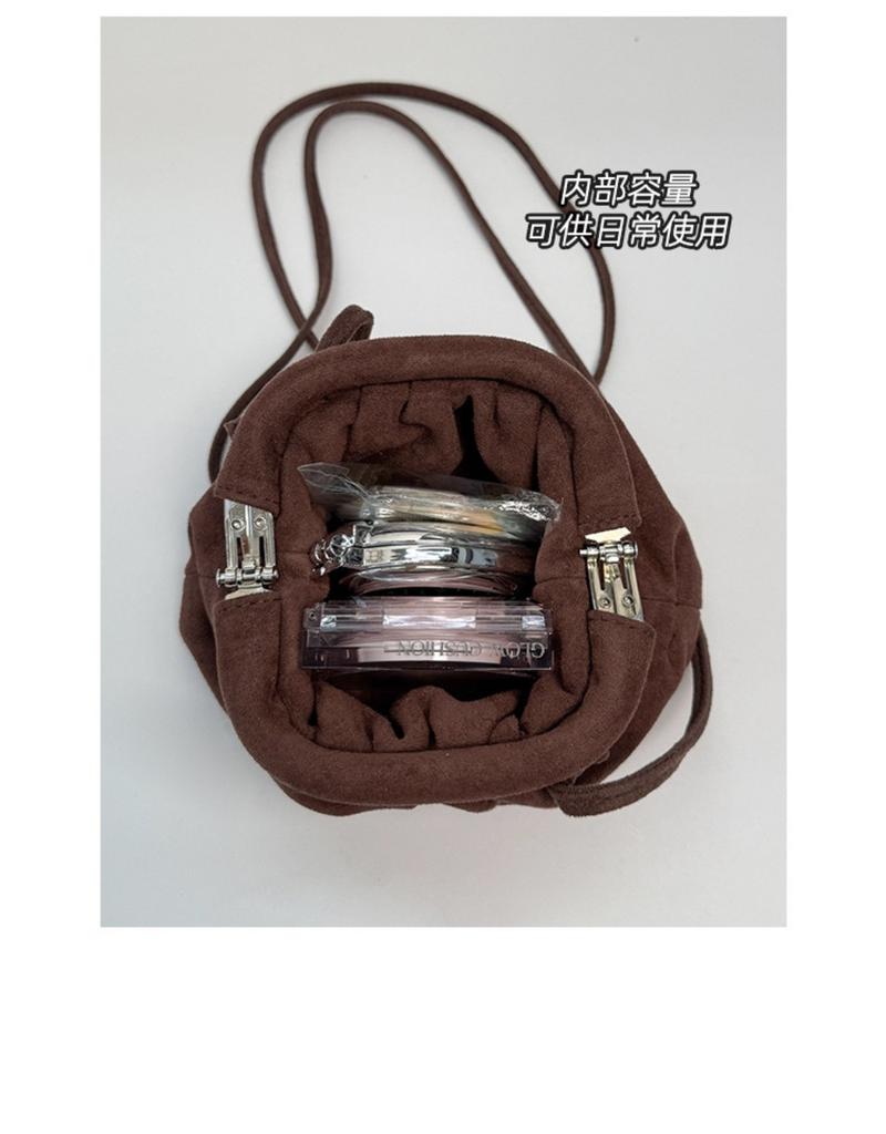2025 Autumn Suede Cloud Bags Pleated Shoulder Crossbody Bags Luxury Vintage Tote Bags For Travel Commuting Dumpling Handbags