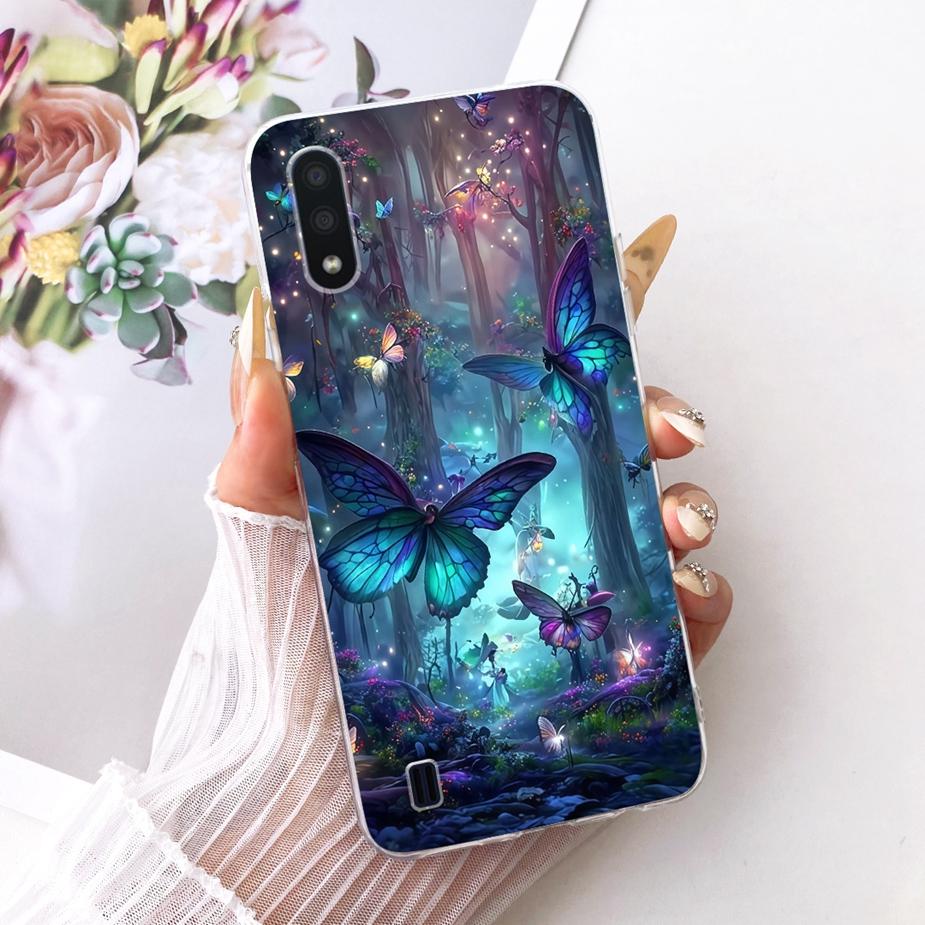 For Samsung Galaxy A01 Case SM-A015F New Luxury Painted Cover Soft Slim Phone Case For Samsung A01 M 01 Galaxy M01 Fundas Bumper