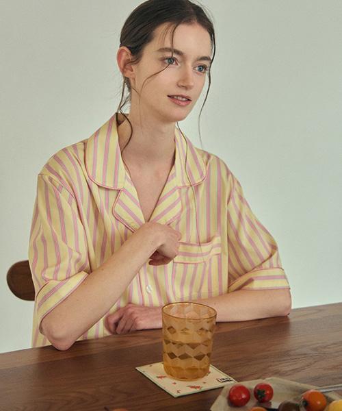 

[CEID] Unisex Classic Looksbloom Short-sleeve Pajama Set [Shipped from Korea] 100% Authentic M
