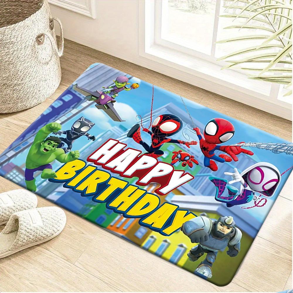 Authorized Marvel Character Printed Large Area Rugs, Carpets, And Doormats Featuring Cartoon Designs, Suitable for Living Room