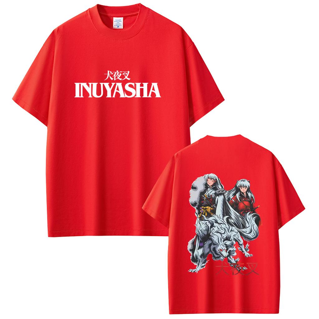 T-shirt Grafica Anime Inuyasha Sesshoumaru Unisex Donna Retrò Anni '90 Cotone Unisex T-shirt Divertenti Cartoni Animati Unisex Uomo Cotone