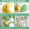 Kit Arche Guirlande de Ballons Vert Sauge Décoration de Mariage Anniversaire Enfants Adultes Ballons de Mariage Décoration de Baby Shower Globos