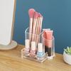 Portable Waterproof Cosmetic Storage Case Clear Acrylic Makeup Organizers for Travel and Home Use