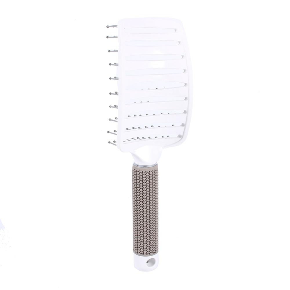 

Wide Tine Hair Comb Brush Anti Static Barber Salon Tool Curved Vent Hair Comb Barber Salon білий