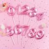 Pink Blue Digital Candle 0-9 Number Birthday Candles Cake Dessert Insert Decoration Baby Shower Anniversary Day Cake Decor