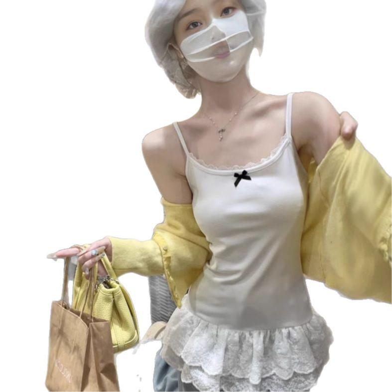 Bílé krajkové tílko pro ženy - Jarní/letní vrstva