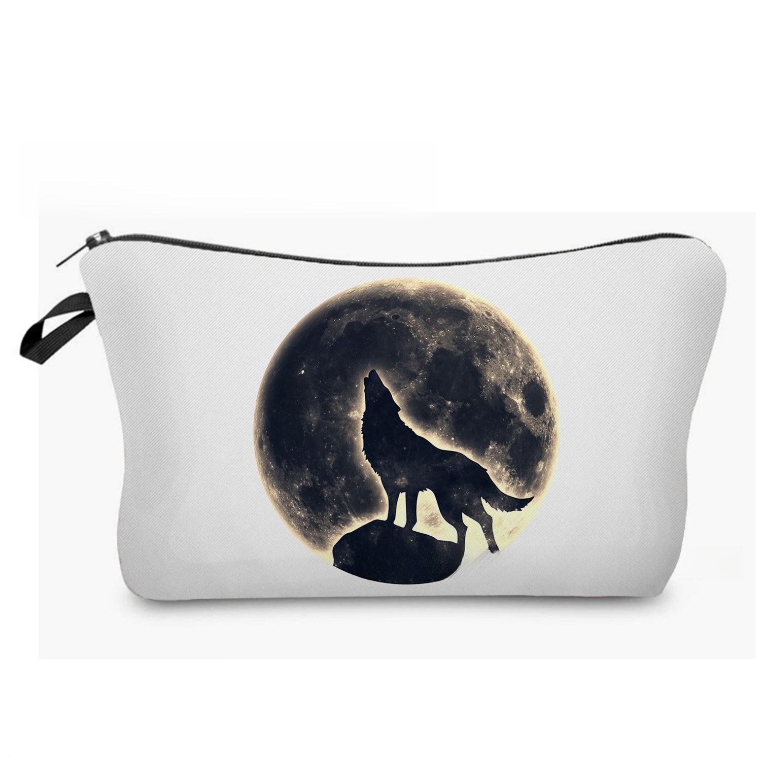 

Women Snow wolf Print Cosmetic Bag Toiletries Organize Travel Storage Case 6881