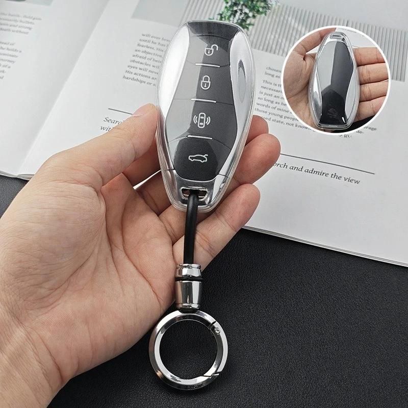 Transparent Car Key Fob Cover TPU Protector Case for Hongqi FAW H6 Hq9 Eqm5 HS5 H5 H9 HS7 H7 L5 HS3 L9 E-HS9