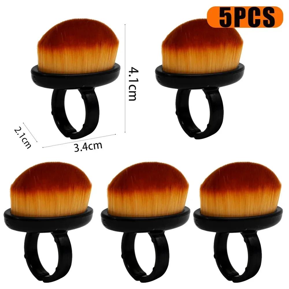 

1/5/10 шт. Профессиональная щетка для ногтей, щетка для дизайна ногтей, щетка для удаления гель-лака, пудра, инструмент для чистки, кисти для макияжа, маникюрные аксессуары 5pcs чёрный