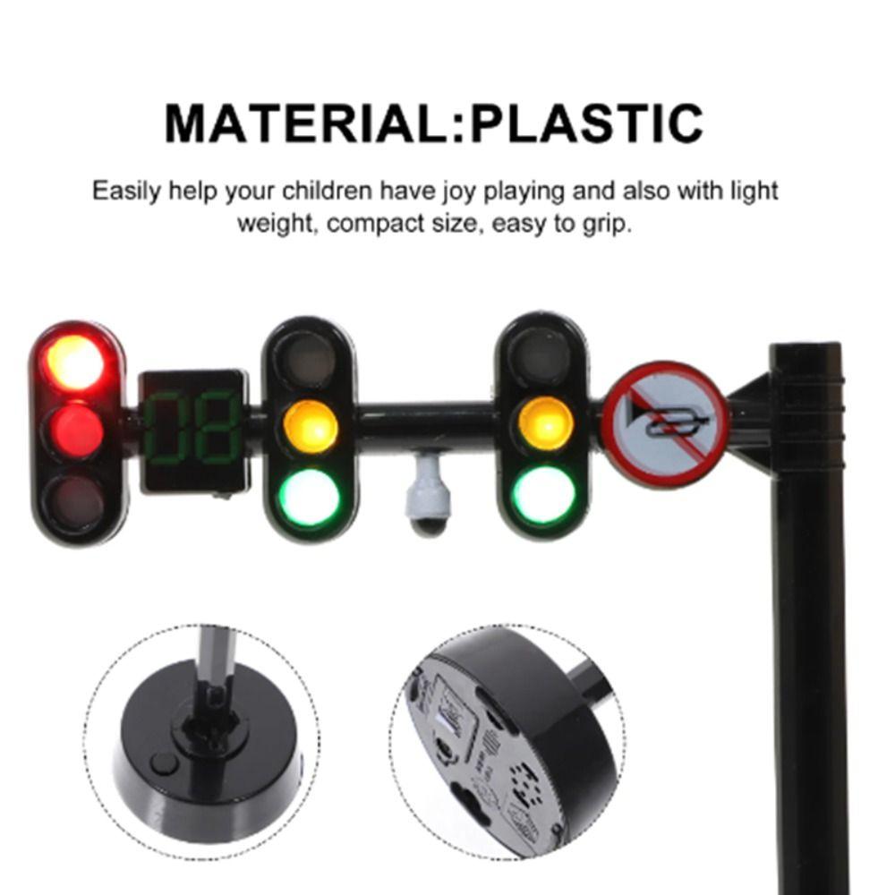Safety Mini Stop Model Toys Mini Traffic Light Building Blocks Traffic Toy Light Signs  Girl Boy