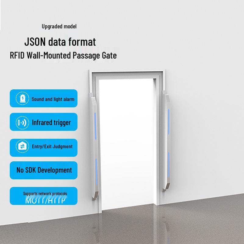 RFID UHF Barrier-Free Gate for Book Management, Meeting Sign-In, Personnel ID, and Anti-Theft Alarm.
