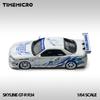 TimeMicro 1:64 Skyline GT-R R34 Drifting Blaze Legierungsmodell