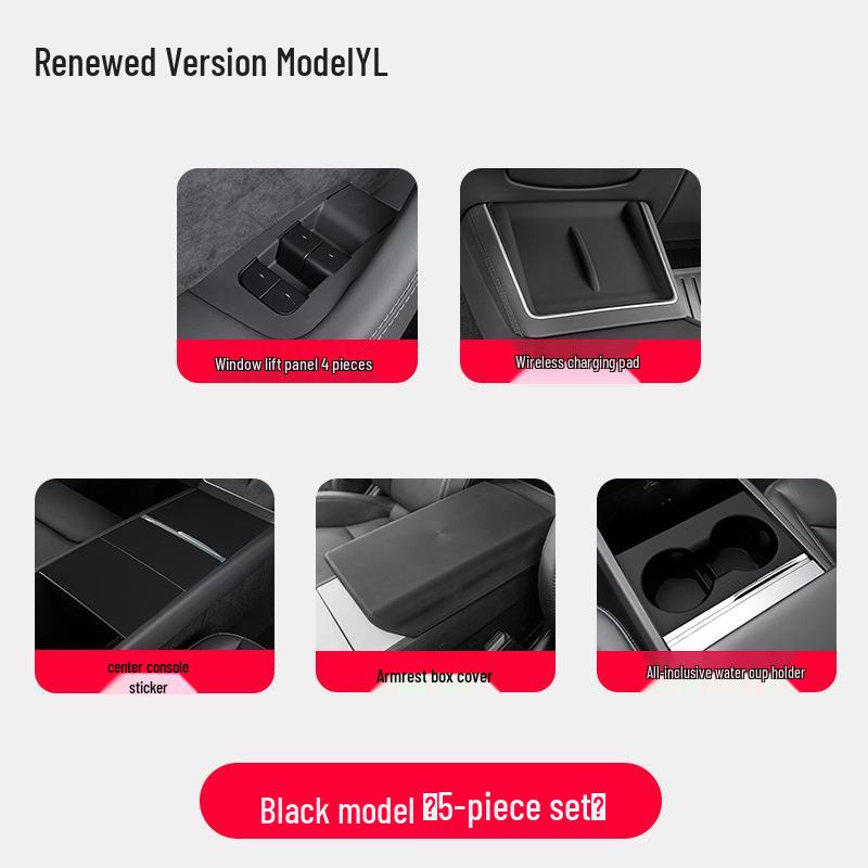 Silicone Button Stickers for Tesla Model Y/YL Door Panel & Window Lift Interior Mods