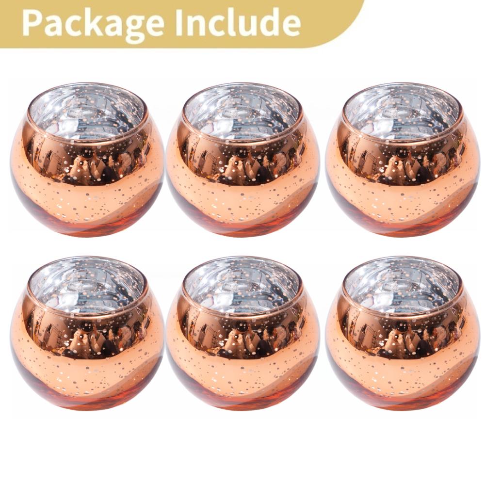 6/12Pcs Mercury Votive Tealight Glass Candle Holder Wishing Candlestick Birthday Party Home Wedding Table Centerpiece Decoration