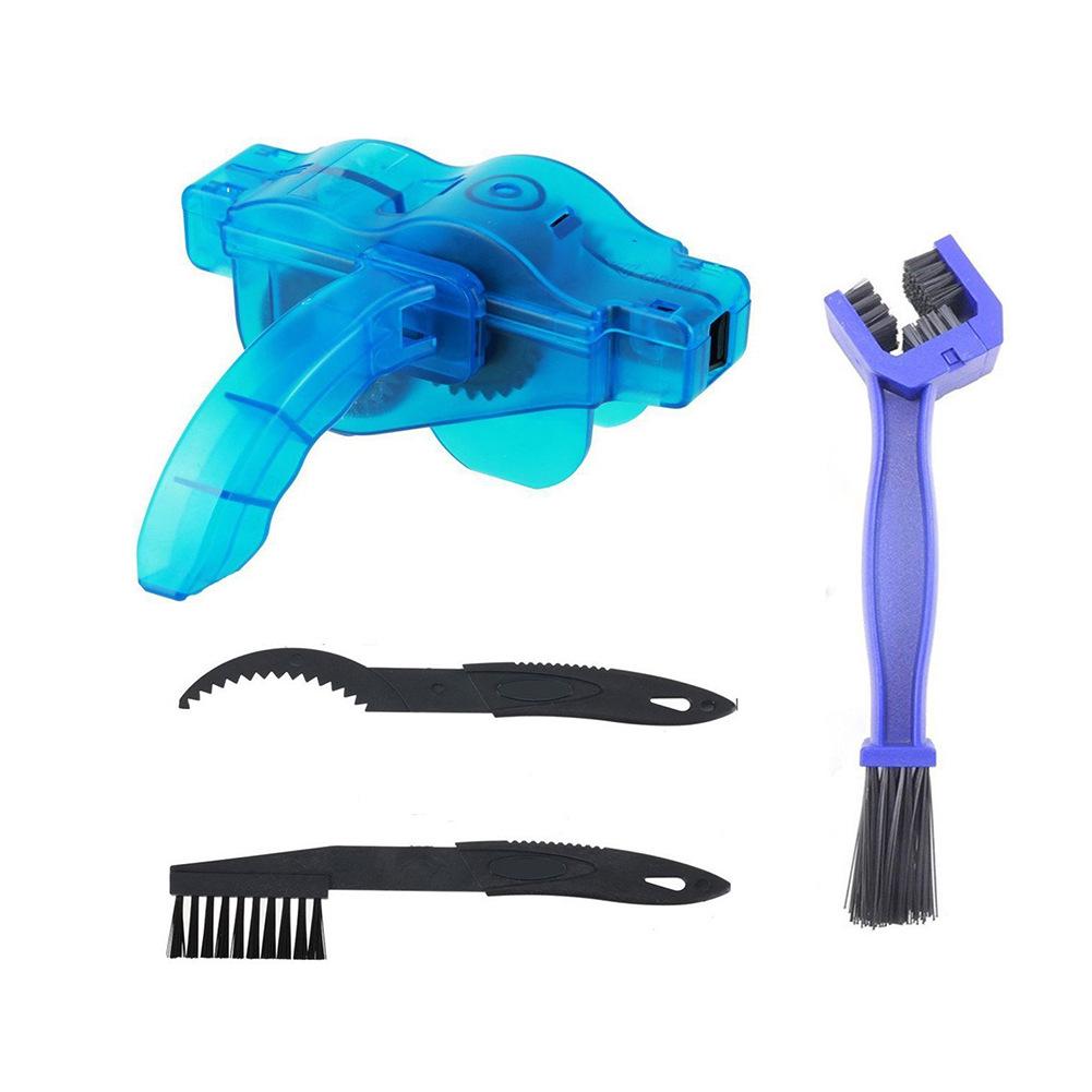 Portable Mountain Bike Chain Cleaner & Maintenance Brush Kit
