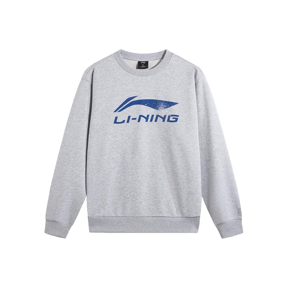 

Li-Ning Универсальный модный пуловер с круглым вырезом, спортивный стиль жизни, удобный, трендовый, энергичный, простой свитшот, мужской свитшот AWDVJ29-2