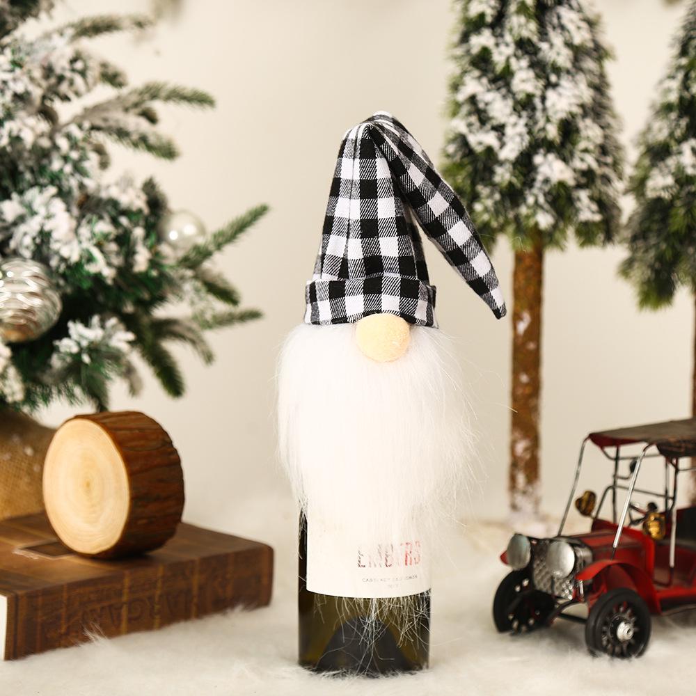 

Рудольф Клетчатый Безликий Старик Чехол для Крышки Бутылки - Реквизит для Рождественского Украшения