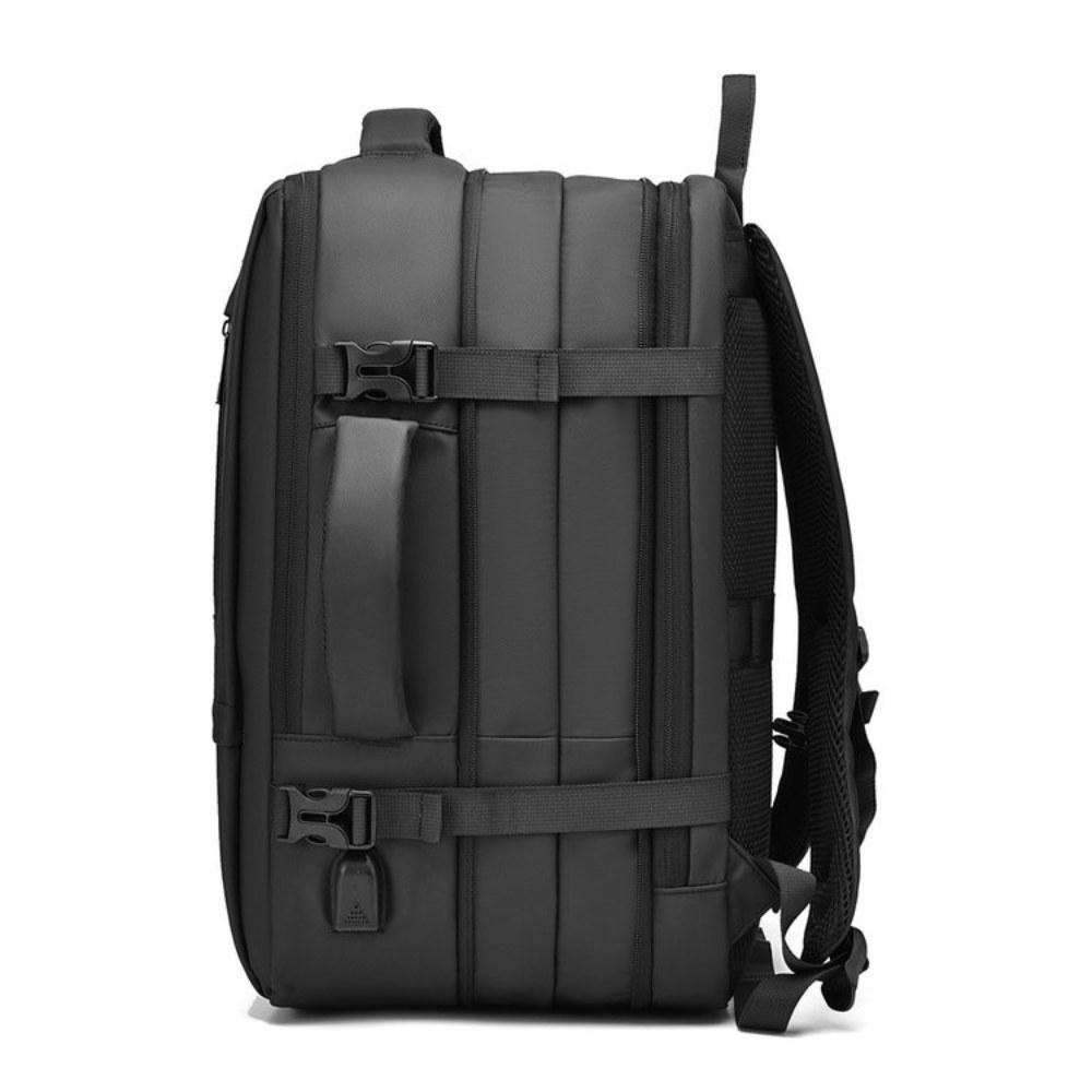 Unisex Large Capacity Oxford Backpack with Top Handle and Adjustable Straps for Commute and Travel