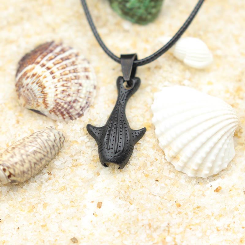 

New Marine Animal Manta Shark Whale Necklace For Men 24 Inches Long Collar Beach Surfing Neck Accessories Pendant Hiphop Colar