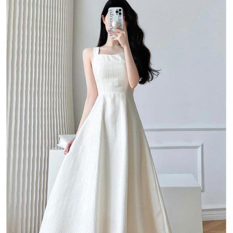 

Женское весеннее платье-чеонгсам во французском стиле из двух частей с подтяжками сверху M 95-106 Jin