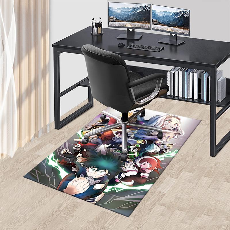 

1pc My Hero Academia Chair Mat - Anime Cartoon Design Office Desk Pad, Anti-Slip Rug for Home Decor, Suitable for Office, Living Room, Bedroom, Game R 60cm by 90cm