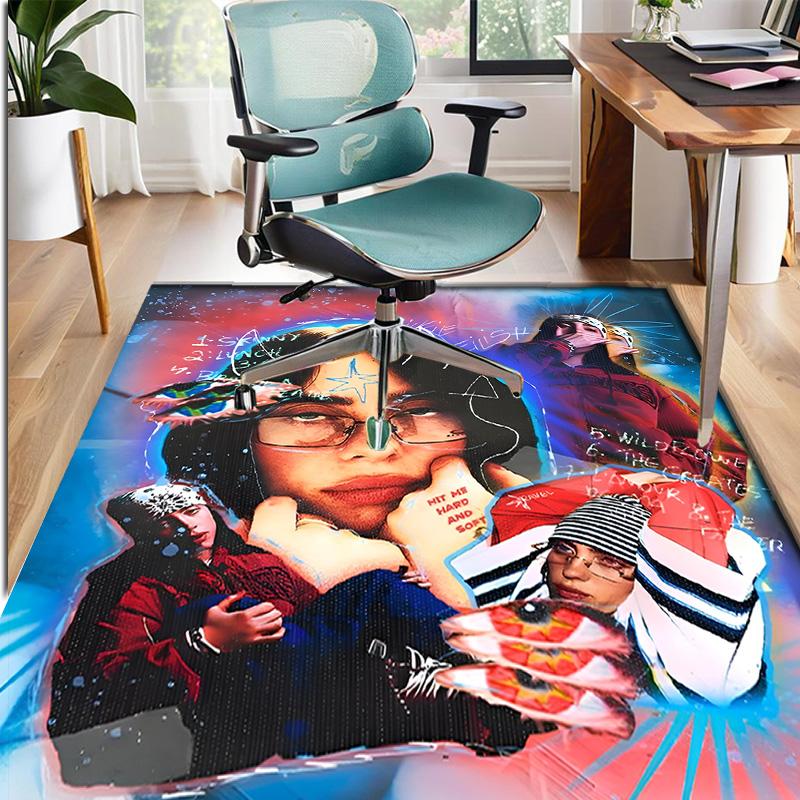 Billie Eilish Pattern Rug, Indoor/Outdoor Mat, for Picnic, Gameroom, Bedroom, Office, Living Room, Home Decor Carpet, Birthday Gift