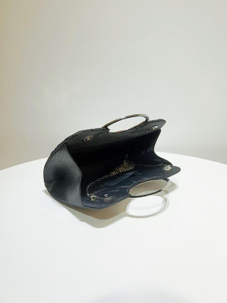 Elegant Pleated Leather Evening Handbag for Weddings and Parties