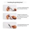 Rechargeable Two Head Callus Remover With Glass Abrasive Heads And Digital Display