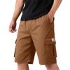 Men's Relaxed Fit Cargo Shorts with Multi Pocket Design and Elastic Waistband for Casual Outdoor