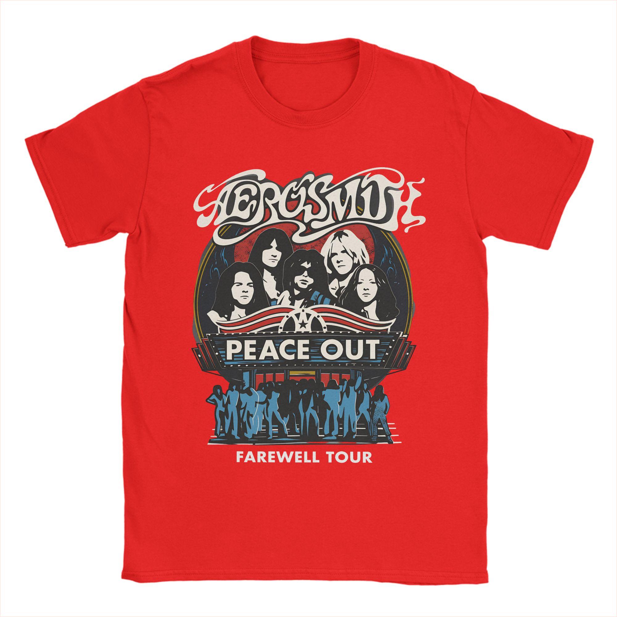 Mens TShirt Aerosmith Tour Crazy 100 Cotton Tee Shirt Short Sleeve T Shirt O Neck Clothes Plus Size S