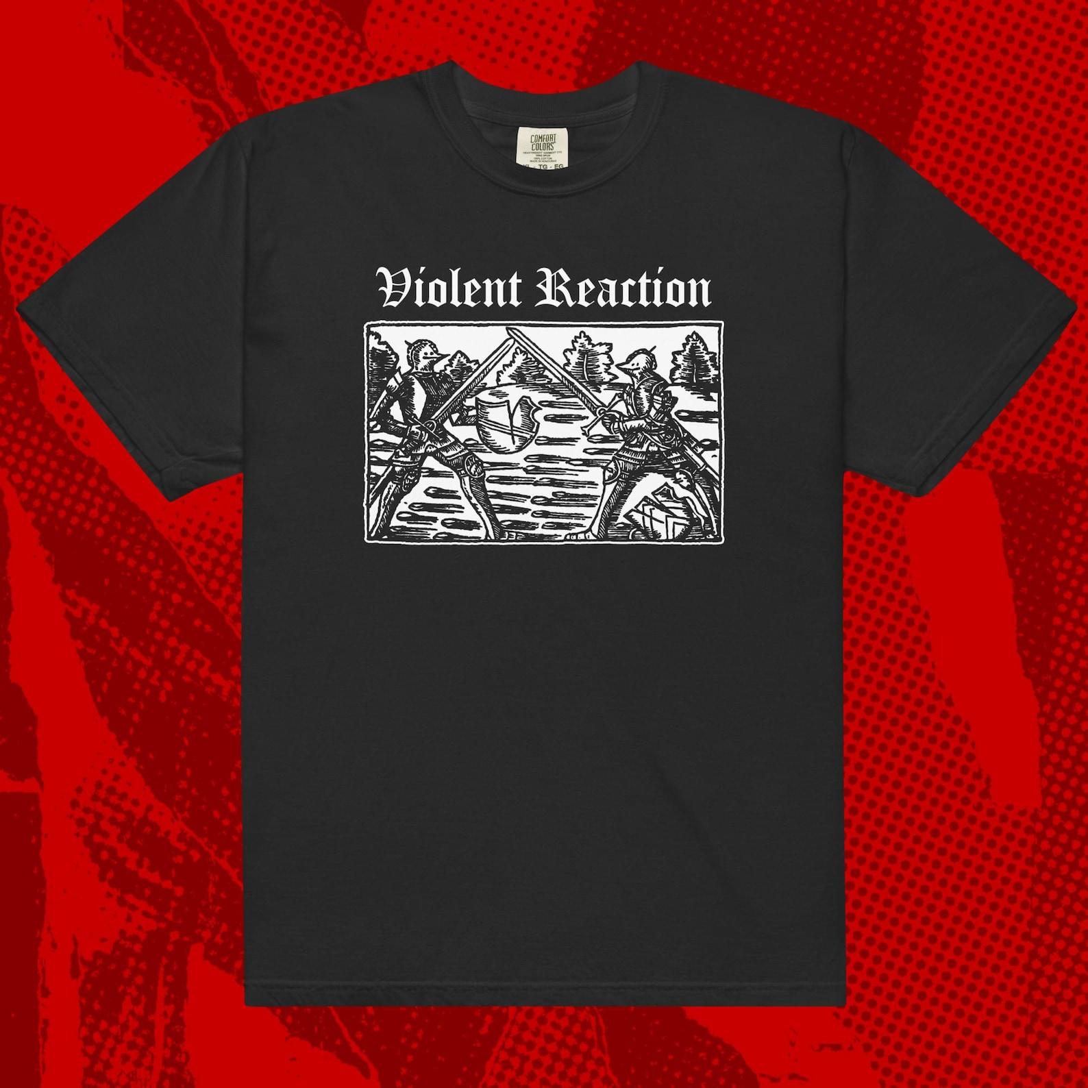 Violent Reaction Knights Shirt | UKHC SXE Hardcore Punk 86 Mentality 4XL
