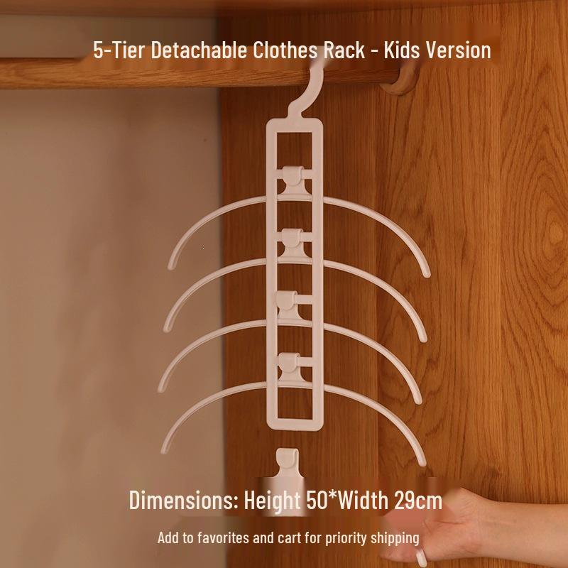 Detachable Space-Saving Clothes Hanger for Home and Dorm Wardrobes