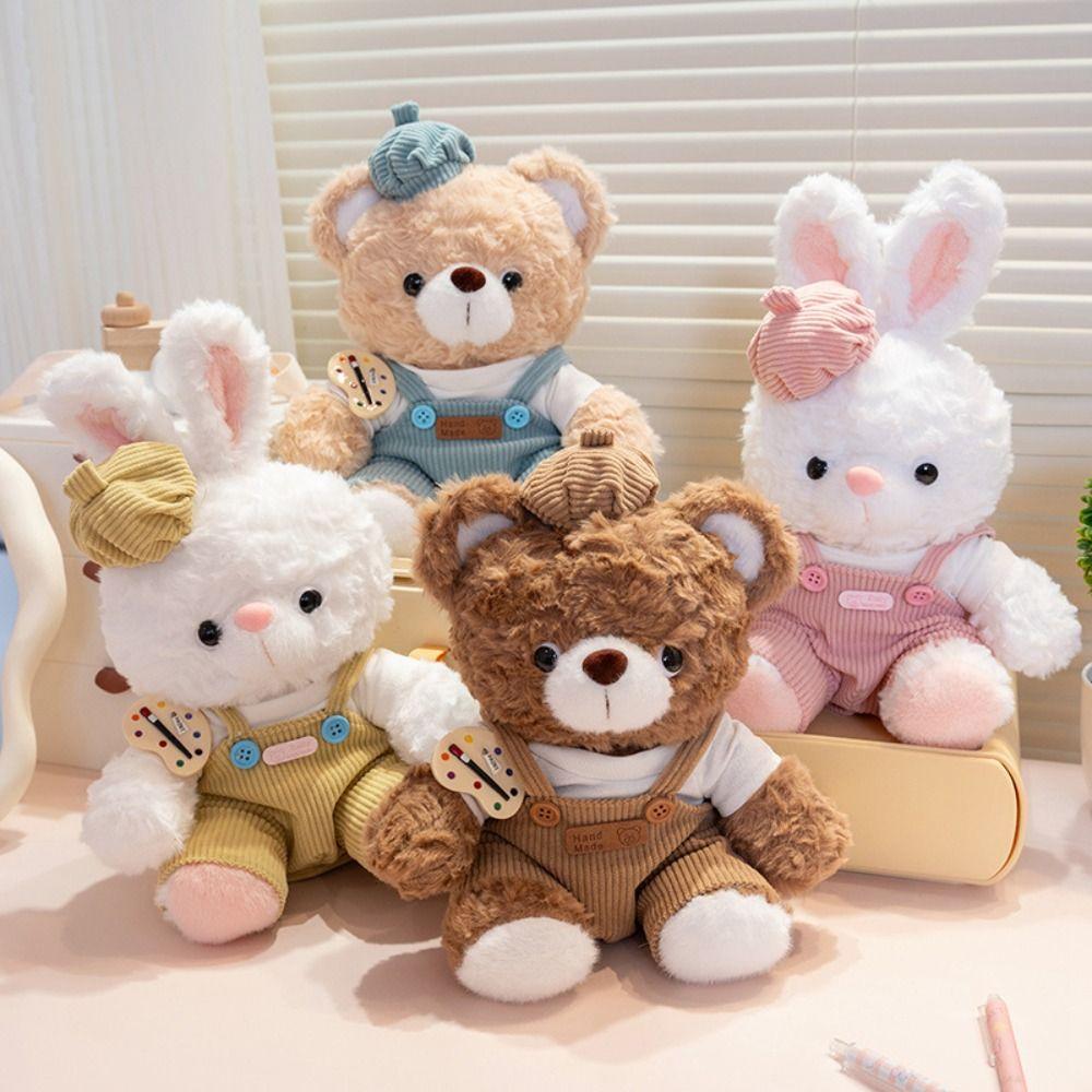 Fluffy Bunny Soft Stuffed Toys With Hats Rabbit Stuffed Animal Party Supplies