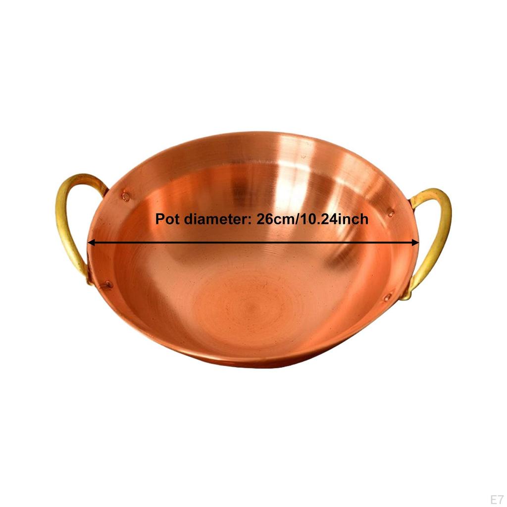 Pot Cooking Multipurpose with Double Handles Wok Cookware for Restaurant Kitchen Commercial